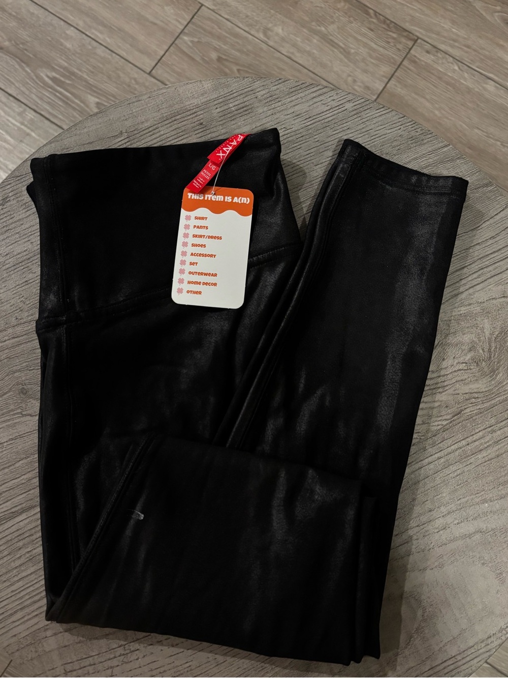 SPANX Black Faux Leather-Look Jeggings